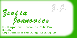 zsofia joanovics business card